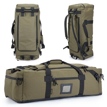 86l Large Duffel Bag For Travel, Gym &amp; Sports - Water Repellent Polyester, Hidden Straps, Shoe Compartment - Perfect Luggage Duffle Bag Or Backpack For Men &amp; Women