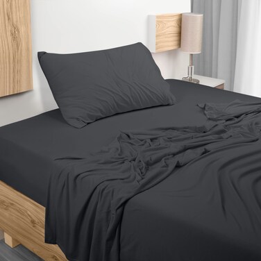 Utopia Bedding Twin Sheet Set - Jersey Knit Sheets 3 Piece &ndash; Cotton &ndash; Soft T-Shirt Stretchy Sheets (Twin, Dark Grey)