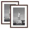 ENJOYBASICS 12x16 Picture Frame, Display Poster 9x12 with Mat or 12 x 16 Without, Wall Gallery Photo Frames, Brown, 2 Pack