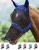 Harrison Howard CareMaster Pro Luminous Horse Fly Mask Large Eye Space Long Nose with Ears UV Protection for Horse Navy XL Extra Full