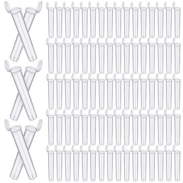 Frienda Clear 116 mm Plastic Tube Container with Lids Bulk Waterproof Sealing Container with Lids(300 Pcs)