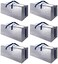 SWEET DOLPHIN 6 Pack Extra Large Moving Bags with Strong Zippers &amp; Carrying Handles, Heavy Duty Storage Tote for Space Saving Moving Storage, Fold Flat, Alternative to Moving Box (Silver)