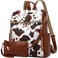 Makes Backpack Purse for Women PU Leather Travel Satchel Handbag Convertible Design Bag with Purse 2 Piece