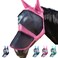 Harrison Howard CareMaster Pro Luminous Horse Fly Mask Large Eye Space Long Nose with Ears UV Protection for Horse Light Pink S Pony