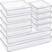 Criusia Drawer Organizer, 10 Pack Large Clear Plastic Kitchen Drawer Organizers Set, 3 Size Versatile Bathroom and Vanity Organizer Trays, Storage Bins for Makeup, Bedroom, Kitchen Utensils