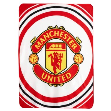 Red Devils Giant Manchester Utd Soft Polyester Fleece Blanket &amp; Throw (125cm x 150cm)