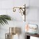 Brass Wall Lantern Diya Hanger, Planter Hangers, Lanterns Wind Chimes Hanging Baskets Ornaments, Diya Hanger Brass, Pack of 1(6.5 x 1 x 7 Inches, Brown)