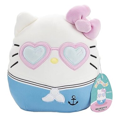 Squishmallows Original 8-Inch Hello Kitty Heart Glasses - Official Jazwares Easter Plush - Collectible Soft Squishy Sanrio Stuffed Animal Toy - Add to Your Squad - Gift for Kids, Girls &amp; Boys
