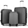 Luggage Sets 3 Pieces Expandable with Spinner Wheels Hard Suitcases Lightweight with Wheels Travel Luggage TSA Approve (Dark Gray Suitcase Set)