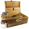 Large wooden Box with Combination Lock Decorative box for Home Storage Box (10" x 7.5" x 4.5")
