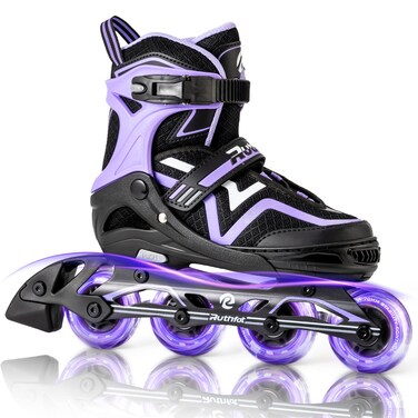Adjustable Inline Skates for Boys and Girls with Full Light Up Wheels, Outdoor Rollerskates for Kids and Women