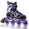 Adjustable Inline Skates for Boys and Girls with Full Light Up Wheels, Outdoor Rollerskates for Kids and Women