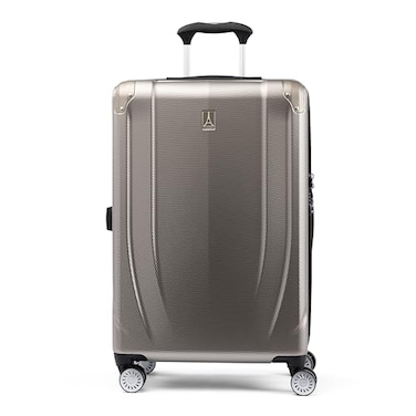 Travelpro Pathways 3 Hardside Expandable Luggage, 8 Spinner Wheels, Lightweight Hard Shell Suitcase, Checked Medium 25 Inch, Champagne