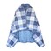 Missmat-Wearable Blanket, Poncho Throw with Buttons, Comfy Plaid Shawl for Office, Bed, Sofa and Outdoors, All Seasons（55" L x 39.3" W Blue