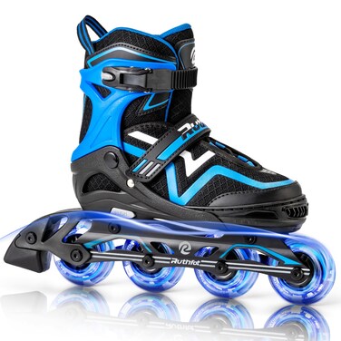 Adjustable Inline Skates for Boys and Girls with Full Light Up Wheels, Outdoor Rollerskates for Kids and Women