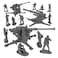 BMC CTS WW2 German 88mm Flak Artillery &amp; Crews - 15pc Gray Army Men Accessories