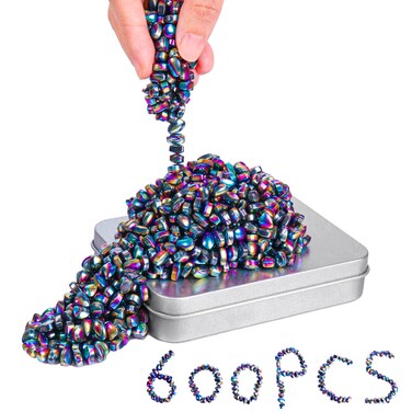 yuzshin Magnetic Balls Desk Fidget Toys 600pcs Mini Magnet Beads Ferrite Putty for Adults for Office