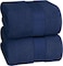 Utopia Towels Premium Jumbo Bath Sheet 2 Pack, 100% Cotton Highly Absorbent and Quick Dry Extra Large Bath Towel, Super Soft Towel, 35 by 70 Inches, Navy
