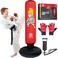 Inflatable Punching Bag for Kids 3-12 with Boxing Gloves - Tall 63 Inch Stable &amp; Thick Punching Bag for Practicing Karate, Taekwondo and to Exert Excess Energy - Birthday Gift for Kids