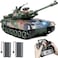 1:18 RC Tank, 2.4Ghz RUS T-90 Remote Control Tank Model Toys, Battle Army Tank 15 Channel with Smoke, Light Sound, Volume Switch, Military Toy for Adults and Kids That Shoots BBS, Water Bombs