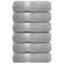 Infinitee Xclusives Luxury 100% Ring-Spun Cotton Hand Towels for Bathroom Set of 6 (16x28 inches) - Soft, Absorbent &amp; Quick-Drying Bath Towels for Bathroom, Gym, Spa &amp; Hotel Use (Charming Grey)