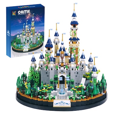 XIU Medieval Castle Building Blocks Set, (3600pcs) Princess Castle Mini Building Kit,Architecture Display Building Set for Adult，Gift Ideal for Women and Girls Ages 8-12,14+