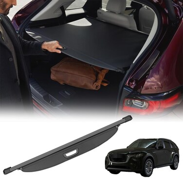 Compatible with 2025 2024 Mazda CX90 Rear Cargo Security Shade Cover Luggage Security Shield Shade Retractable Storage Cargo Cover