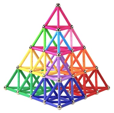 165PCS Magnetic Building Stick Blocks, Magnet Educational Toys Magnetic Blocks Sticks Stacking Toys STEM Set, Non-Toxic Building Toy 3D Puzzle with Storage Bag
