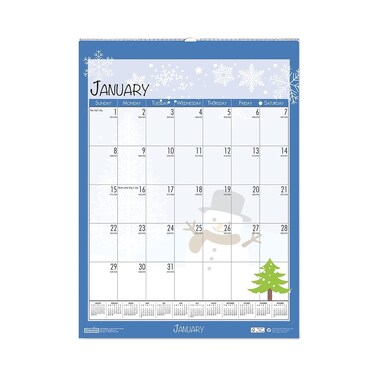 House of Doolittle 2024 Monthly Wall Calendar, Seasonal, 12 x 16.5 Inches, January - December (HOD339-24) Multicolored