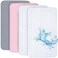 Crib Sheets and Waterproof Crib Mattress Protector 4 Pack Set,Waterproof Crib Sheets Mattress Pad Cover for Baby Boys and Girls, Grey&amp;Pink