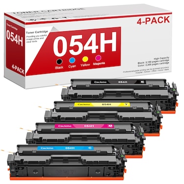 054 Toner Cartridge Set High Yield Replacement for Canon 054 Canon Toner 054H CRG-054 Toner Cartridge Compatible with Canon Color ImageClass MF644Cdw MF642Cdw LBP622Cdw MF641CW Printer, 4 Pack
