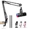 SUNMON Fifine AM8 Boom Arm - Metal Scissor Mic Boom Arm for Fifine Mic, Fifine Boom Arm with 3/8'' to 5/8'' Adapter,Fifine K688 Microphone Stand with Cable Sleeve