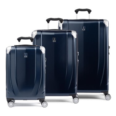 Travelpro Pathways 3 Hardside Expandable Luggage, 8 Spinner Wheels, Lightweight Hard Shell Suitcase, 3 Piece Set (21/25/28), Royal Blue