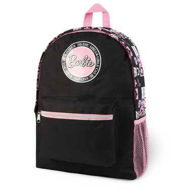 Barbie Backpack for Kids, Children's Backpacks Girls School Bag Teenage Girls, Gifts (Black/Pink)