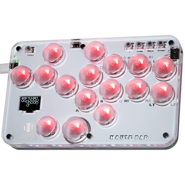 Sehawei Haute42 Arcade Stick S16 All-Button Gamerfinger with Custom RGB &amp; Turbo Functions,Arcade Controller Street Fight for PC/Ps3/Ps4/Switch/Steam Game Keyboard-Supports Hot Swap &amp; SOCD