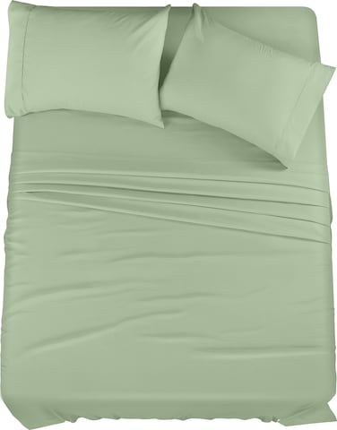 Utopia Bedding King Bed Sheets Set - 4 Piece Bedding - Brushed Microfiber - Shrinkage and Fade Resistant - Easy Care (King, Sage)