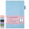 A5 Notebook, Hard Cover Ruled Journal with Premium 100 GSM Thick Paper, 192 Pages, Inner Pocket, Pen Loop, Elastic Banded, Faux Leather Cover, 14.5X21.3 cm (Blue)