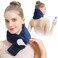 Neck Heating Pad for Neck Pain Relief - 30"&times;8" Heated Neck Wrap Warmer for Soreness Stiffness Cervical Spondylosis - 86-158℉ Fast Heat Pack 0-90min Auto Shut-Off