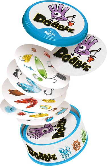 Asmodee   Dobble Fishing   Card Game   Ages 6+   2-8 Players   15 Minutes Playing Time