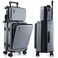 22 Inch Carry On Luggage, Carry On Suitcase with Wheels, Hardside Luggage Carry On, Expandable Grey Small Suitcase, Hard Shell Carry-on Luggage, Spinner Luggage with Cosmetic Carry On Bag