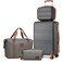 Kono Luggage Set 4 Piece Carry On Hardside Luggage with TSA Lock Spinner Wheels Carry On Suitcase Apricot Grey