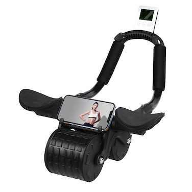 Ab Roller Wheel，with Timer Automatic Rebound Abdominal Wheel，Elbow Support Abs Roller Wheel Core Exercise Equipment