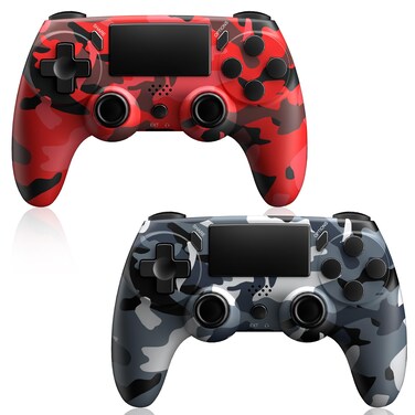 KDYGPDCT 2 Pack Wireless Controller for PS4,Dual-shock 4 Controller with 6-Axis Motion Sensor, Sensitive Touch Pad, Built-in Speaker &amp; Headphone Jack, Compatible with PlayStation 4/Pro/Slim/PC
