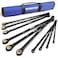 WORKPRO Extra Long Ratcheting Wrench Set, 10-Piece Anti-Slip Double Box Wrenches Set, Metric 8-19 mm, 72-Teeth, Cr-V Steel and Black Electrophoretic Coating Wrenches with Rolling Pouch