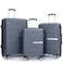 Luggage 3 Piece Sets Suitcase Set with Double Spinner Wheels, Lightweight Carry On Hardside Travel Luggage with TSA Lock, (20/24/28) (Gray)