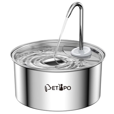 Stainless Steel Cat Water Fountain, 3.2L/108oz Cat Fountain for Drinking, Pet Water Fountain for Cats Indoor, BPA-Free Water Dispenser with 2 Flow Modes, Kitty Spout Fountain for Cats Dogs