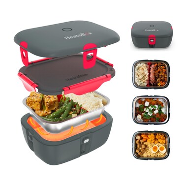 Electric Lunch Box 100W Portable Food Warmer   App Control   Car, Truck, Office, Outdoor Work   31oz Stainless Steel Battery Powered Self Heating Lunchbox   12V 24V 110V   Ideal Gift