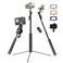 ADYSS 67"" Metal Phone Tripod, Selfie Stick Tripod for iPhone with Remote 360&deg; Rotating Balance Handle Phone Stand Tripod with RGB Light, Compatible with iPhone 15/14/13 Pro Max/Android/GoPro, Black