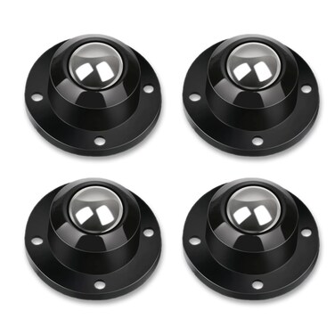 Self Adhesive Caster Wheels for Furniture,Storage Box,Trash Can,PC Stainless Steel Universal Pulley 360 Degree Rotating Adhesive Caster Wheels 0.8 Inch Low Profile Swivel Wheels Black 4 Pack