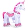 PonyCycle Unicorn Ride on Toys for Girls Horse Spirit Toys, Essential Model E Size 4 for Kids Age 4-8/35.4" Height, Birthday Gifts Plush Walking Animal Giddy up Riding Toys Ride on Pony Pink E412